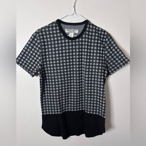 Chor Clothing Co. Black and Gray Checkered Short sleeve shirt size small